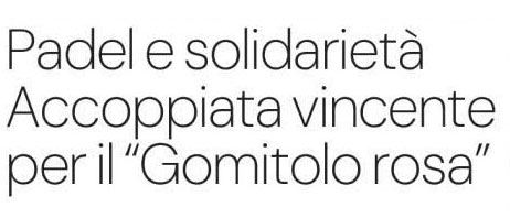 Padel e solidarietà